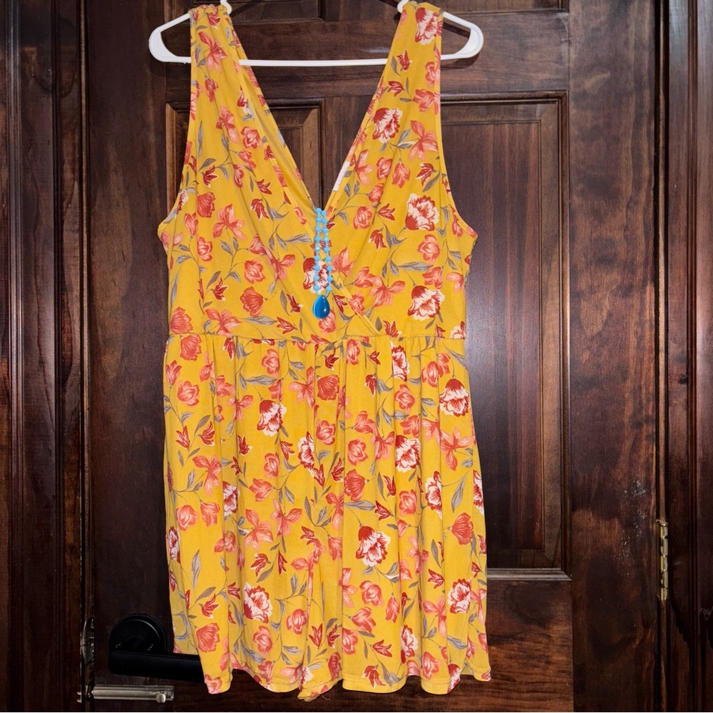 Xhilaration Mustard Floral Dress